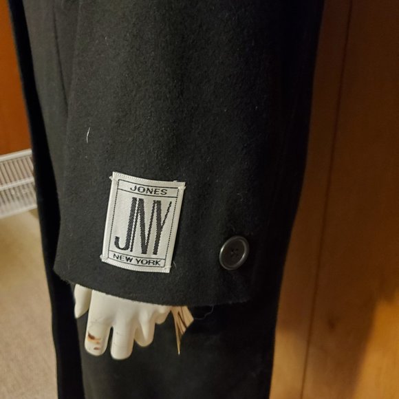 NWT Jones New York Vintage Wool Trench Coat Women's Size 16 - Picture 3 of 10